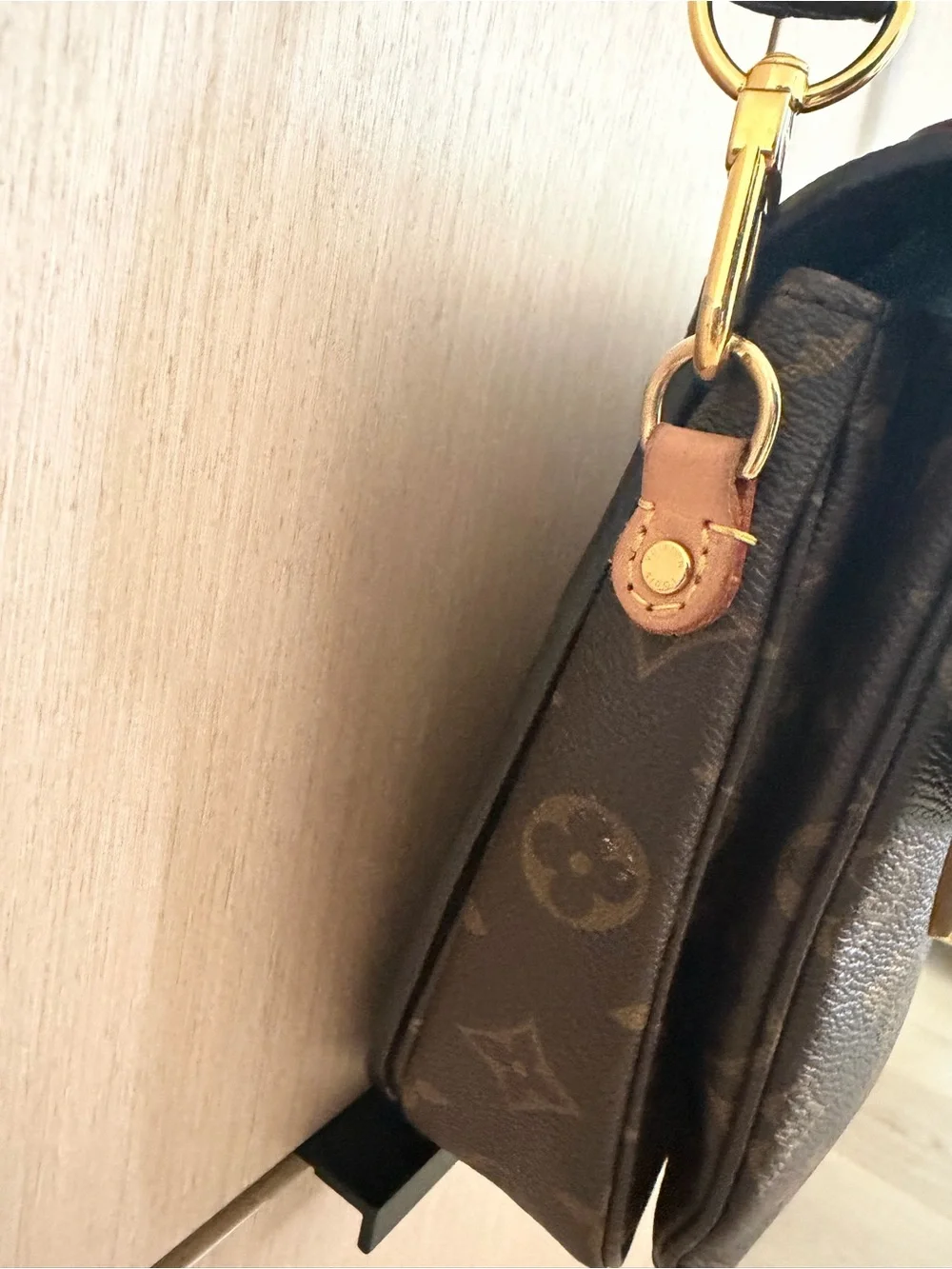 Louis Vuitton Monogram Canvas Crossbody with Gold Hardware